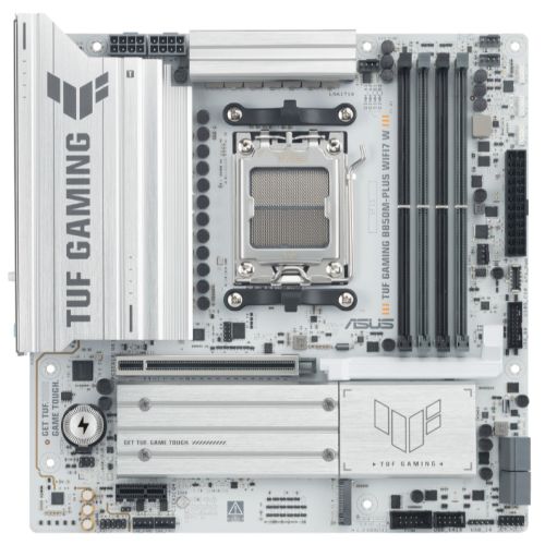 Asus TUF GAMING B850M-PLUS WIFI7 W, AMD B850, AM5, Micro ATX, 4 DDR5, HDMI, DP, Wi-Fi 7, 2.5G LAN, 3x M.2, White Asus TUF GAMING B850M-PLUS WIFI7 W, AMD B850, AM5, Micro ATX, 4 DDR5, HDMI, DP, Wi-Fi 7, 2.5G LAN, 3x M.2, White